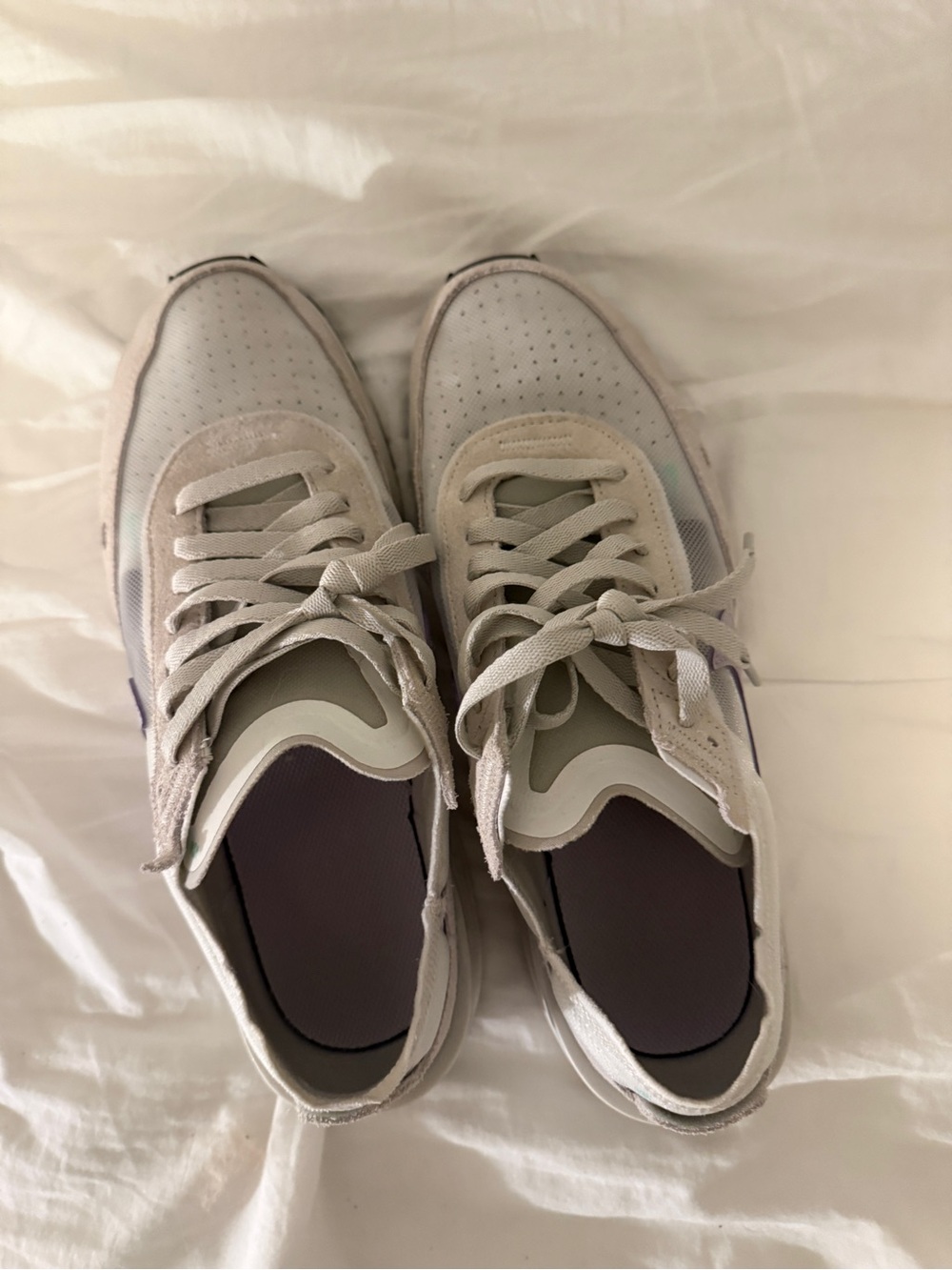 Nike Women's Light Gray and Lavender Running Sneaker - Picture 6 of 7